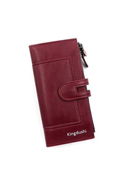 Choice Red Fashionable Women's Long Wallet, Large Capacity European and Ameri...