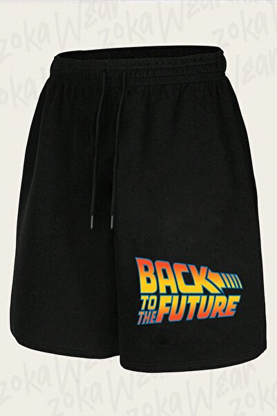 ZOKAWEAR Unisex Logo Movie Back to the Future Design Printed Shorts
