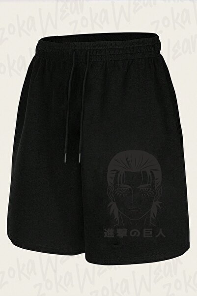ZOKAWEAR شورت مطبوع بتصميم AOT Eren Yeager Anime 2 للجنسين