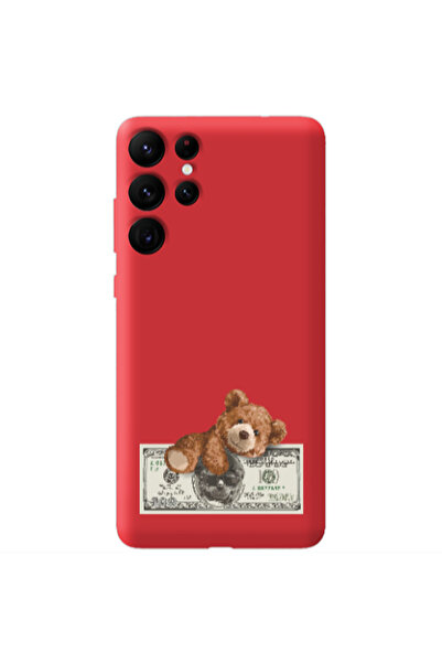 Other Samsung S22 Ultra Money Style Red Colored Silicone TPU Θήκη