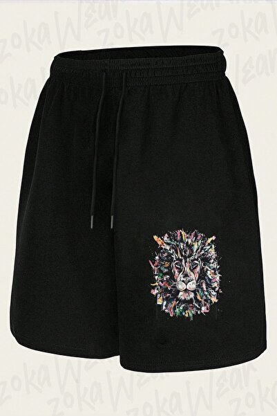 ZOKAWEAR Unisex Aslan V2 Design Printed Shorts