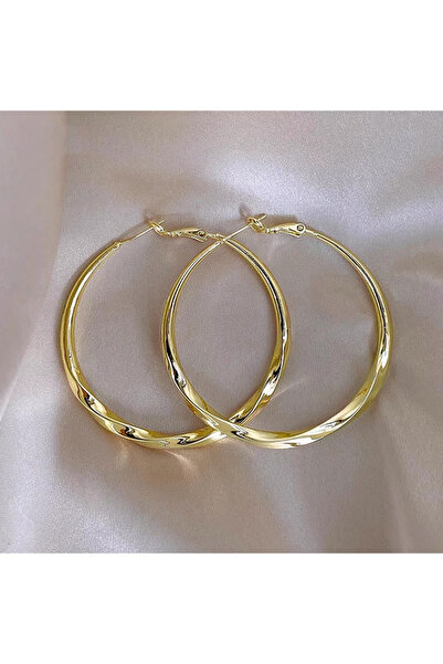 Choice1 E4495 Huitan Trendy Simple Style Silver Color/Gold Color Big Hoop Cir...