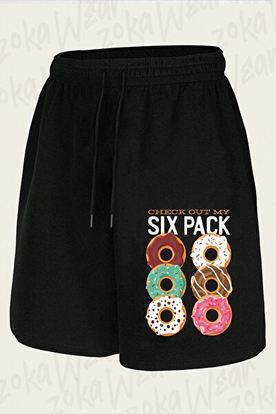 ZOKAWEAR Unisex Six Pack Σορτς με τυπωμένο σχέδιο εικονογράφησης και σχεδιασμού