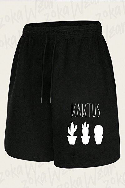 ZOKAWEAR Unisex Cactus Design Printed Shorts
