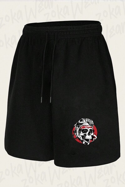 ZOKAWEAR Unisex Dead Kamikaze Design Printed Shorts