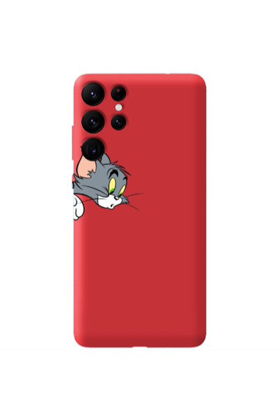 Other Samsung S22 Ultra Tom 1 Red Colored Silicone TPU Θήκη