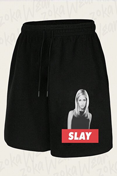 ZOKAWEAR Unisex σορτς με στάμπα Buffy The Vampire Slayer Slay Design