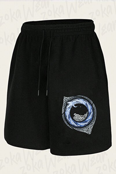 ZOKAWEAR Unisex Moonlight Roundelay Design Printed Shorts
