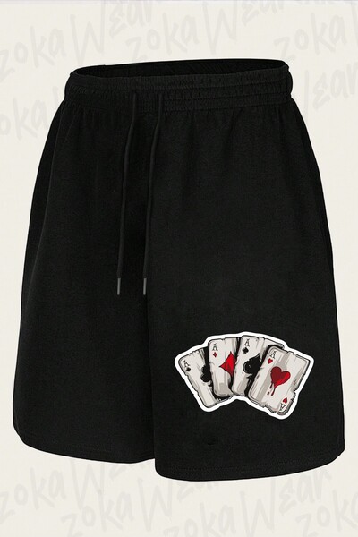 ZOKAWEAR Unisex Playing Cards Design Printed Shorts