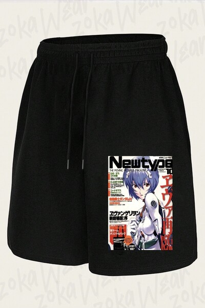 ZOKAWEAR شورت مطبوع بتصميم مجلة Nge Rei Ayanami للجنسين