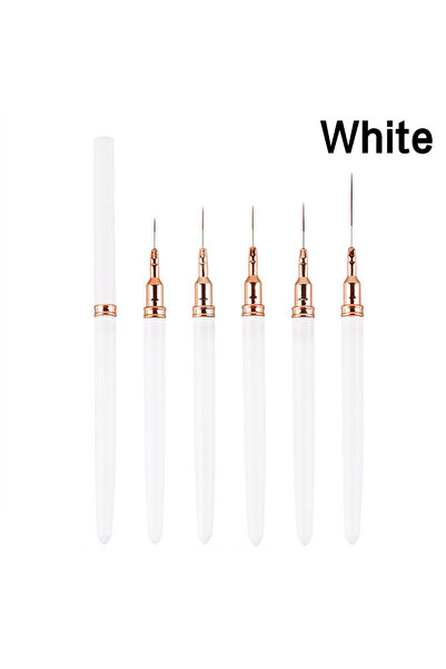 Choice3 White #5Pcs/Set Professional Nail Art Liner Brush For Striping Painti...