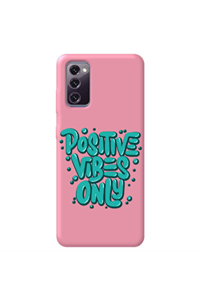 Other Samsung S20 FE Positive Vibes Only Pink Colored Silicone TPU Θήκη