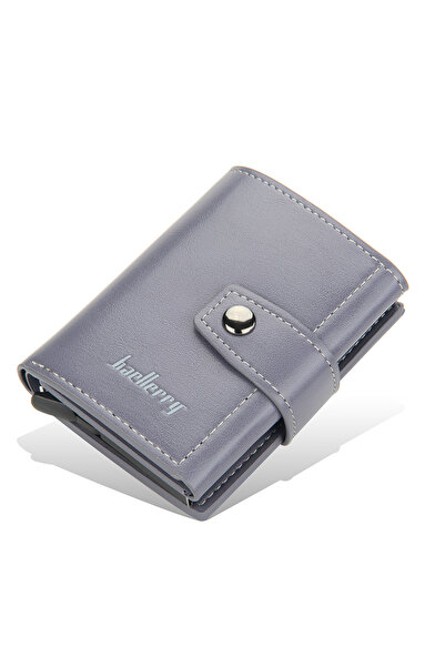 Choice Gray New RFID Men Card Wallets Hasp Small Card Wallets Slim Mini Men's...