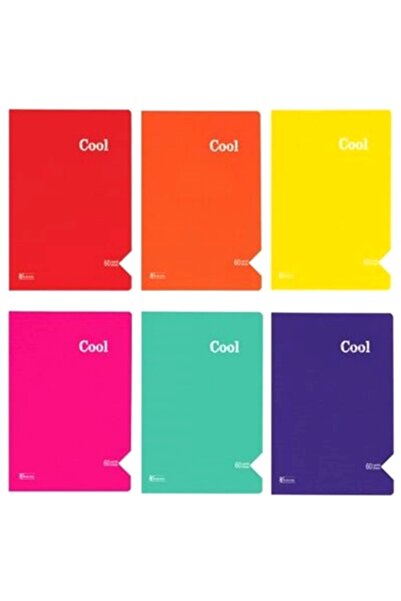 Çınar دفتر ملاحظات A5 مخطط 60 ورقة من سكين كولور بغلاف بلاستيكي متنوع - 2 قطعة