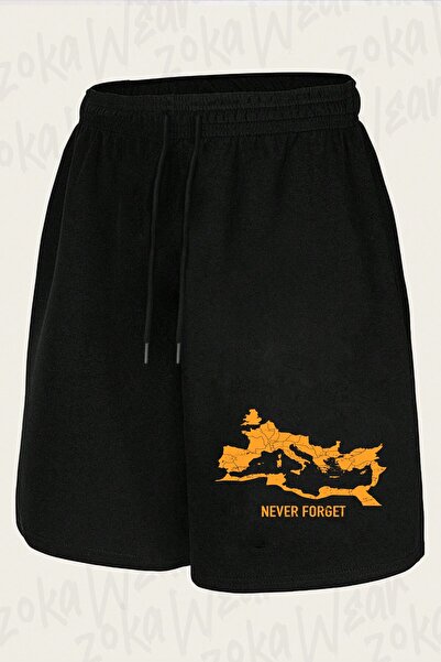 ZOKAWEAR Unisex the Roman Empire Map Design Printed Shorts