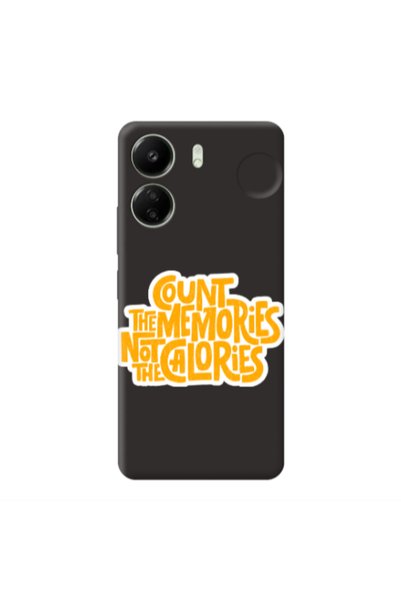 Other Xiaomi Redmi 13C Count the memories not the calories Black Colored Sili...