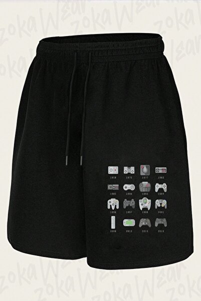 ZOKAWEAR Unisex Σορτς με στάμπα σχεδίου χειριστηρίων παιχνιδιών Geek