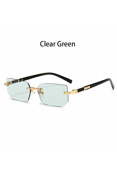 Choice6 نظارات شمسية فاخرة بدون إطار من ClearGreen، تصميم مستطيل عصري للرجال ...