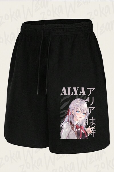 ZOKAWEAR Unisex σορτς με στάμπα Alya Anime Design