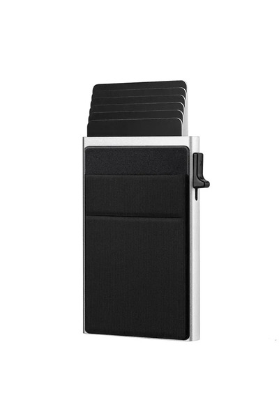 Choice3 Silver Rfid Anti Blocking Smart ID Bank Holder Wallet Metal Thin Slim...
