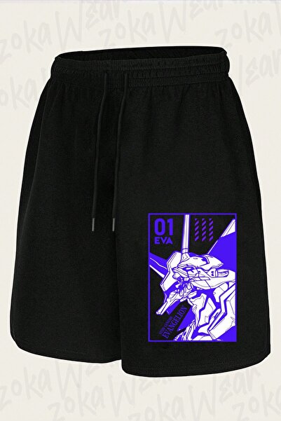 ZOKAWEAR Unisex Eva 01 Evangelion Design σορτς με στάμπα