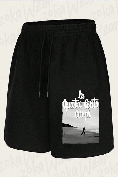 ZOKAWEAR Unisex Truffaut 400 Blows 400 Coups Design Printed Shorts