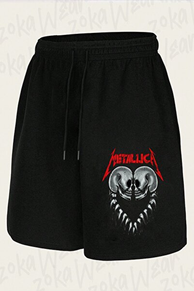 ZOKAWEAR Unisex Metallica, šortsevi sa printom dva leba