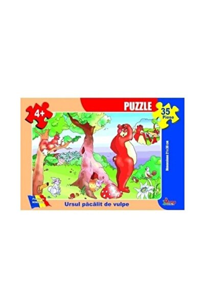 Arves Puzzle 35 piese Ursul înșelat de vulpea