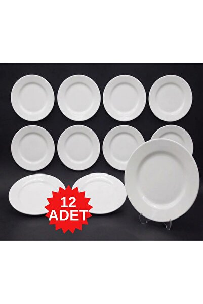 AiroBazar White Melamine Shallow Plate 21 cm - Multi-Purpose Serving Plate fo...
