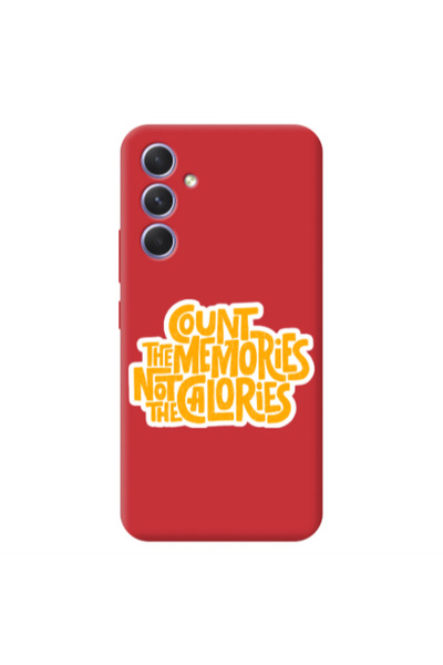 Other Samsung A26 Count the memories not the calories Red Colored Silicone TP...