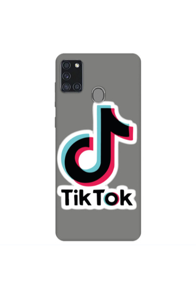 Other Samsung A21S Tik Tok Grey Colored Silicone TPU Θήκη