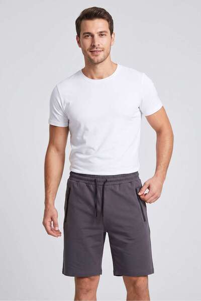 OBJE Men's Smoked Zipper Shorts