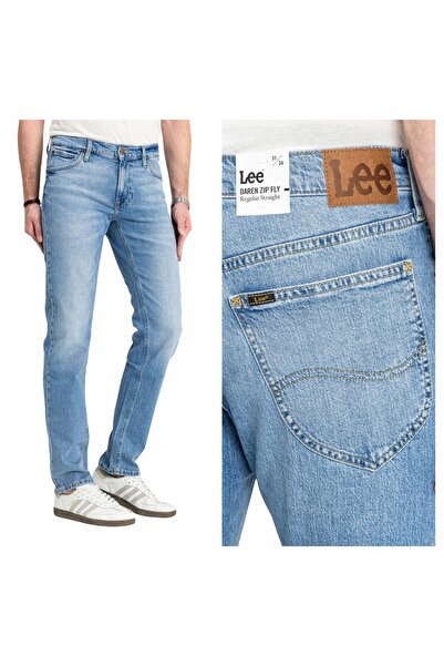 Lee Blugi Barbati, Lee, Style Daren, W33-L30 US, Albastru, Straight Fit, Bumb...