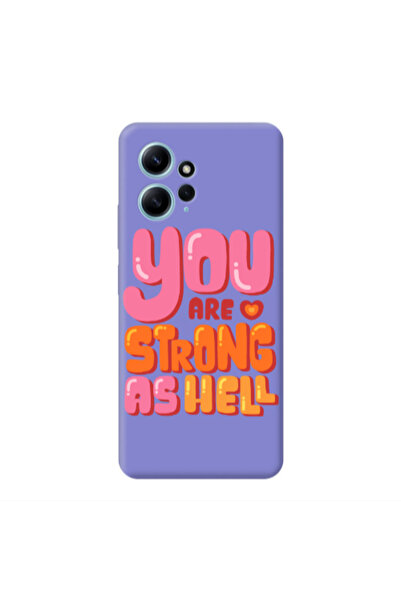Other Xiaomi Redmi Note 12 4G You are Love Strong Purple Colored Silicone TPU...