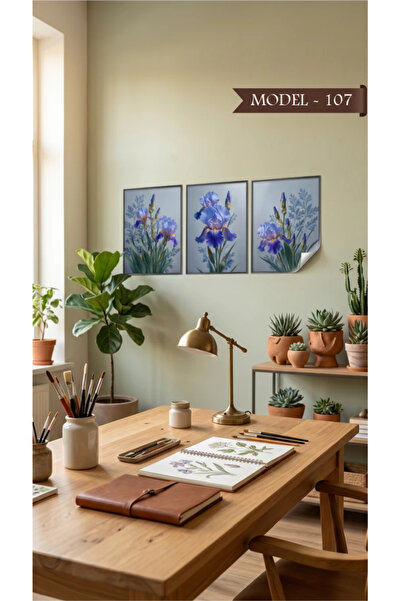 Akıllı Kağıt Static Cling Tablecloth - Poster Flower (Model- 107)