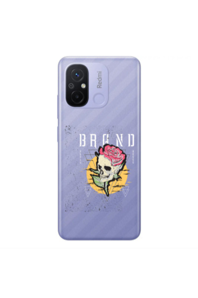 Other Xiaomi Redmi 12C Skull Roses Transparent Silicone TPU Θήκη