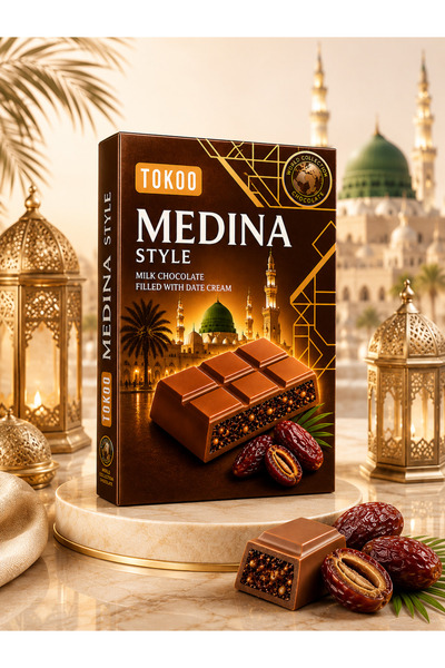 Tokoo Medina: 30g*20 ad Hurmalı krema dolgulu sütlü çikolata