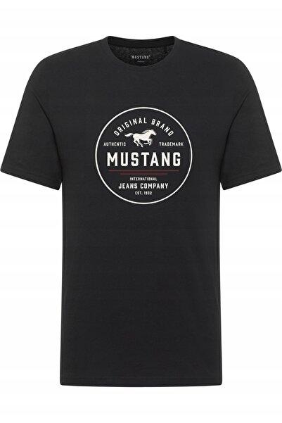 Mustang Tricou Barbati, Style Alex, Marime XL, Negru, Regular Fit, Bumbac, De...