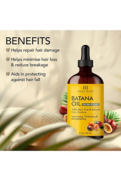 Botanic Hearth Batana Oil for Hair Growth & Hair Treatment Oils 2 Fl Oz | 100...