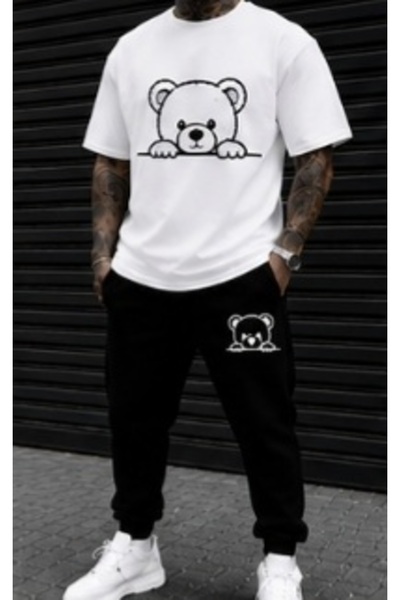 ship master Summer Collection New Arrival T-Shirt & Shorts Set Printed Patter...