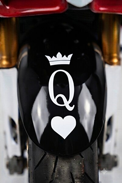 Yalıgraf Reklam Tabela Cup Girl Queen Crown and Heart Design Motorcycle Stick...
