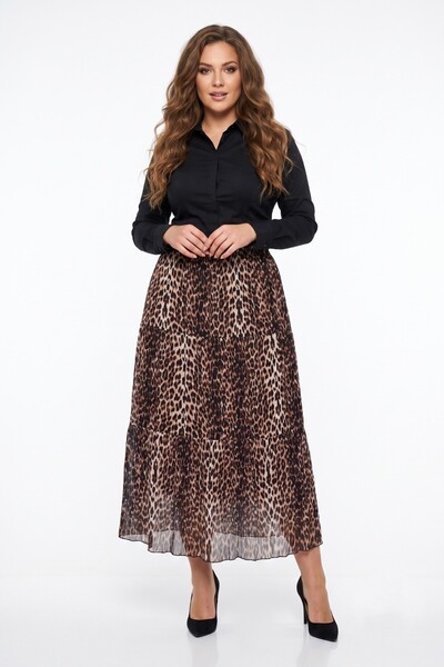 BAGLAN Women's Chiffon Long Elastic 3-Piece Skirt Bgl-St05589