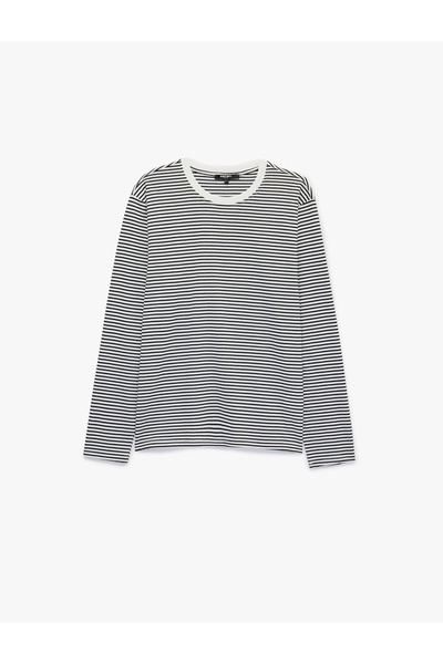 Koton Μακρυμάνικο μπλουζάκι Regular Fit Crew λαιμόκοψη