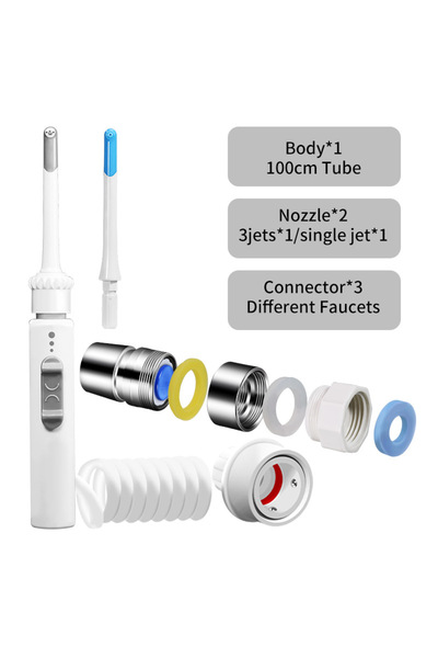 Choice WHITE Dental Water Flosser Faucet Oral Irrigator Floss Dental Irrigato...
