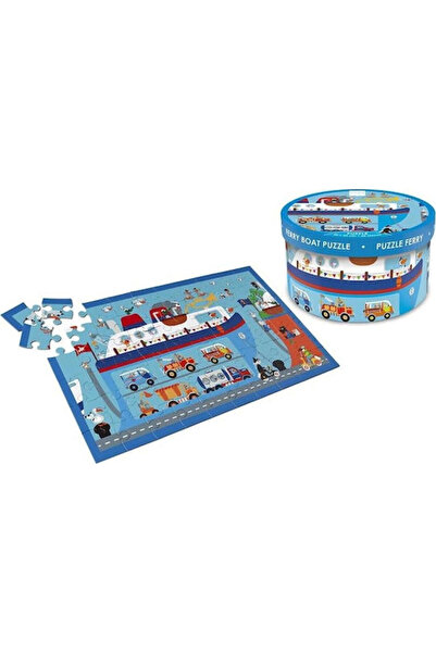 Scratch Europe Puzzle pentru copii cu feribot, pentru 4+ ani, 60 de piese