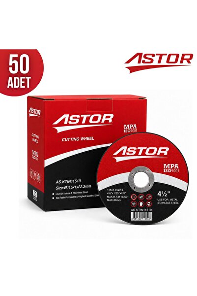 Astor Metal Kesici Taş 115x1x22.2 mm İnox KesmeTaşı - 50 adet