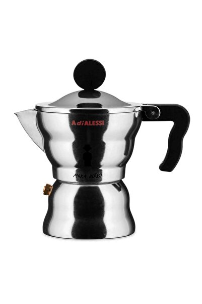 Alessi Καφετιέρα Εσπρέσο Μόκα AAM 33/1 7x13,8εκ. 70ml 1 Κούπα Ανοξείδωτο-Μαύρο