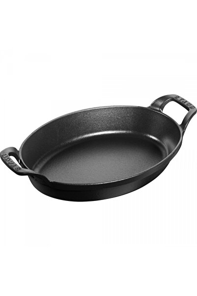 STAUB Tava de copt ovala, Staub, Fonta, 1 l, 24x16cm, Negru