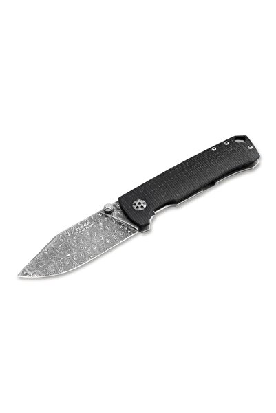 OEM Cutit Solingen Tiger, Boker, Otel de Damasc, Negru/Argintiu