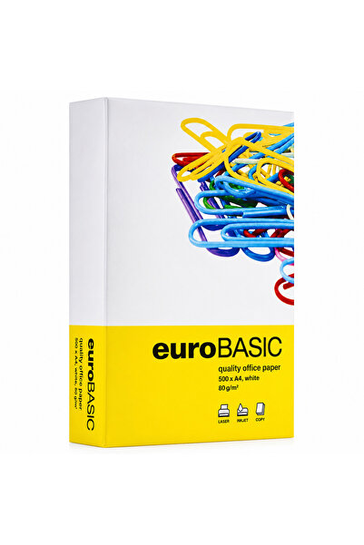 Eurobasic Hartie Copiator A4, 210 x 297 mm, 80 g/mp, 500 Coli/Top, Alba